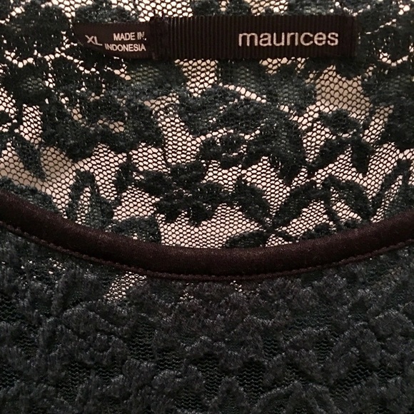 Dark Green Lace Top - Picture 2 of 2